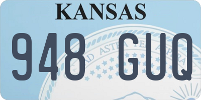 KS license plate 948GUQ