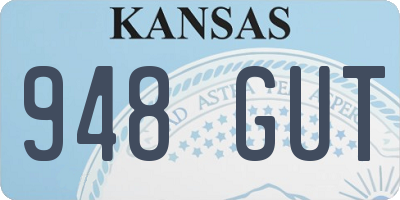 KS license plate 948GUT