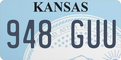 KS license plate 948GUU