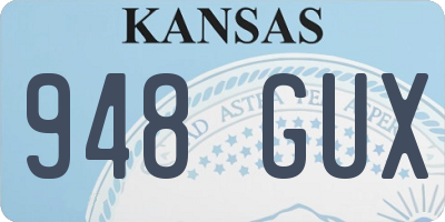 KS license plate 948GUX