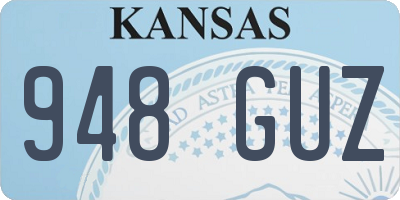 KS license plate 948GUZ
