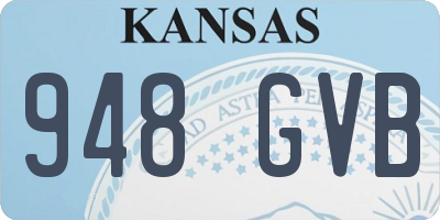 KS license plate 948GVB