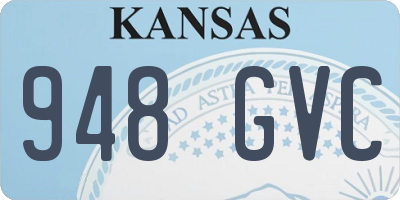 KS license plate 948GVC