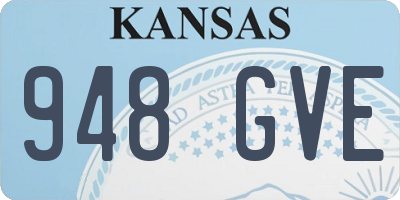 KS license plate 948GVE