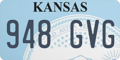 KS license plate 948GVG