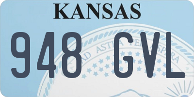 KS license plate 948GVL