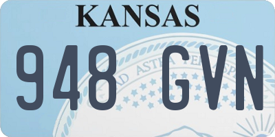 KS license plate 948GVN