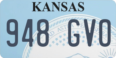 KS license plate 948GVO
