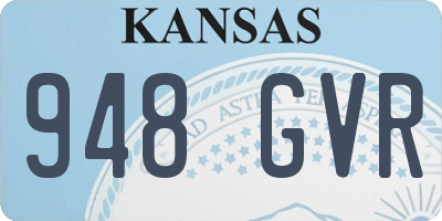 KS license plate 948GVR