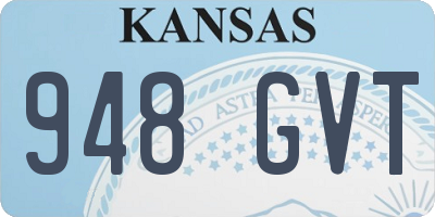 KS license plate 948GVT