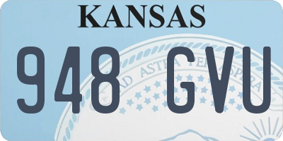 KS license plate 948GVU