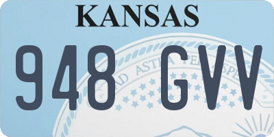 KS license plate 948GVV