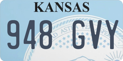 KS license plate 948GVY