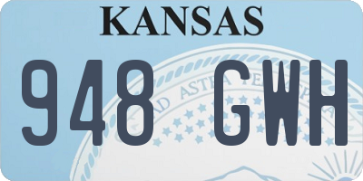 KS license plate 948GWH