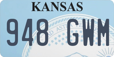 KS license plate 948GWM