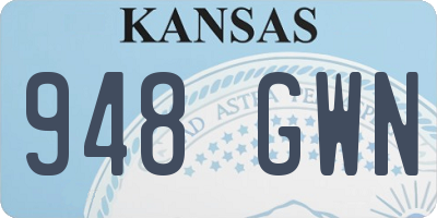KS license plate 948GWN