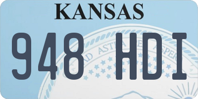 KS license plate 948HDI