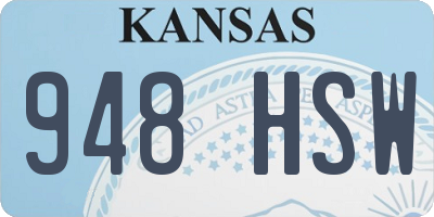 KS license plate 948HSW