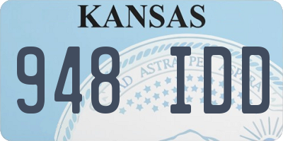 KS license plate 948IDD