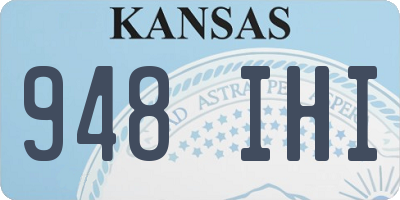 KS license plate 948IHI