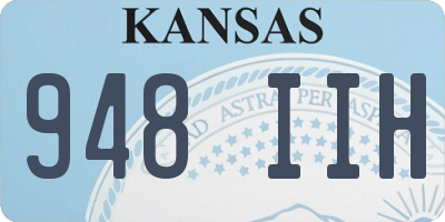 KS license plate 948IIH
