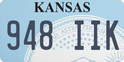KS license plate 948IIK
