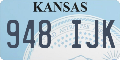 KS license plate 948IJK
