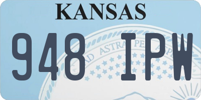 KS license plate 948IPW