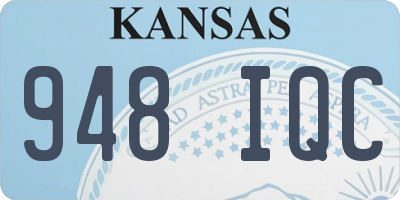 KS license plate 948IQC