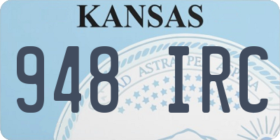 KS license plate 948IRC