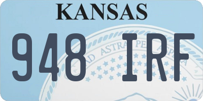KS license plate 948IRF