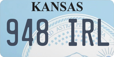KS license plate 948IRL