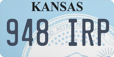 KS license plate 948IRP