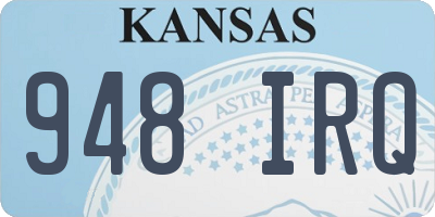 KS license plate 948IRQ