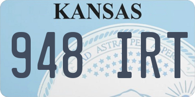 KS license plate 948IRT
