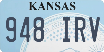 KS license plate 948IRV