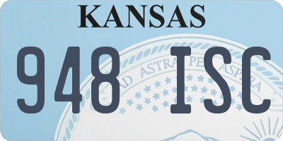 KS license plate 948ISC