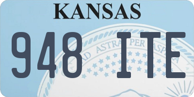 KS license plate 948ITE