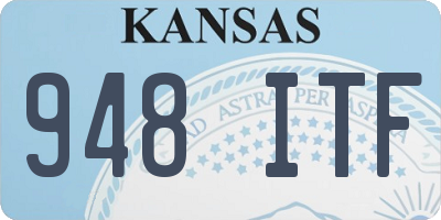 KS license plate 948ITF