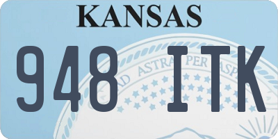 KS license plate 948ITK