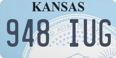 KS license plate 948IUG