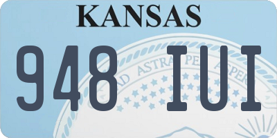 KS license plate 948IUI