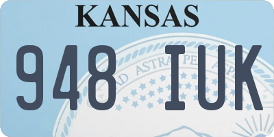 KS license plate 948IUK