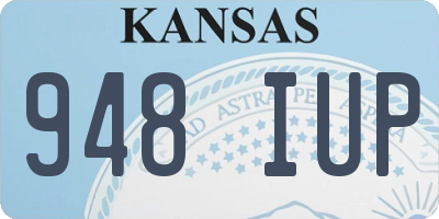 KS license plate 948IUP