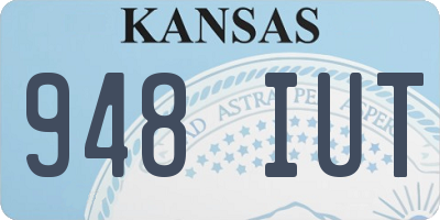 KS license plate 948IUT