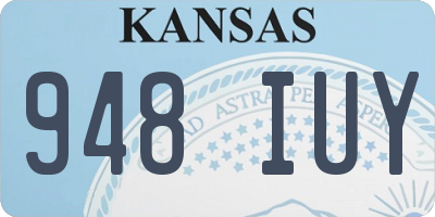 KS license plate 948IUY
