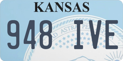 KS license plate 948IVE