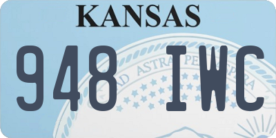 KS license plate 948IWC