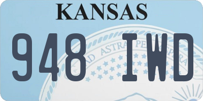 KS license plate 948IWD