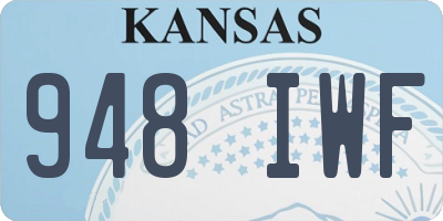 KS license plate 948IWF